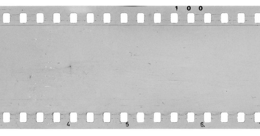 Blank film with numbers on the edge.