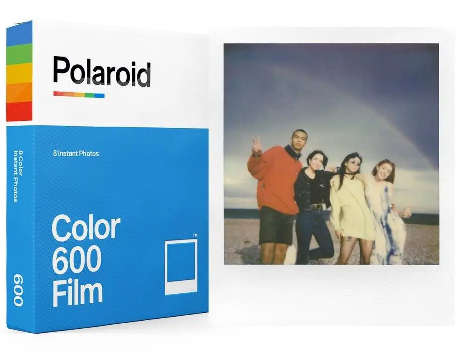 A pack of Polaroid color 600 film. 