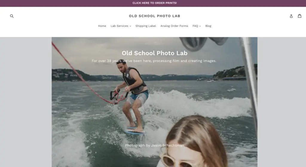Old School Photo Lab Website