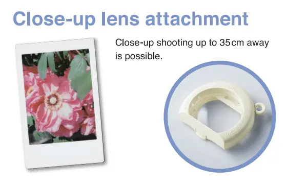 Close-Up Lens Attachment for Instax Mini 9