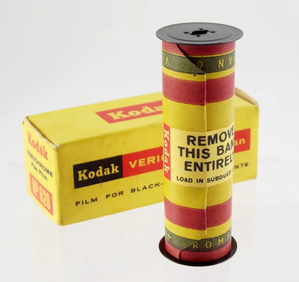 A roll of Kodak black & white 620 film. Image Credit: Museum of Obsolete Media
