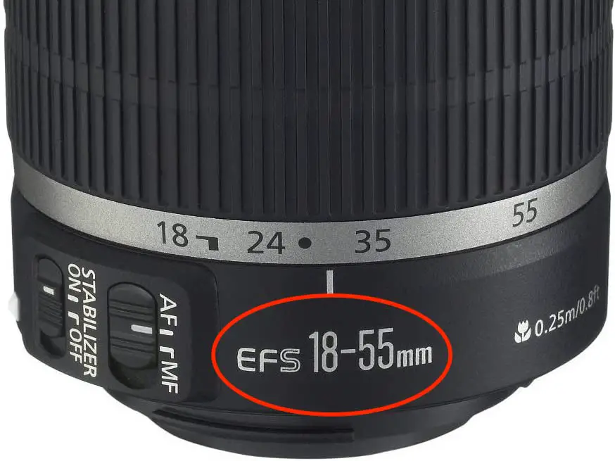The Focal Lengths on the Canon EF-S 18-55mm f/3.5-5.6 IS II kit lens