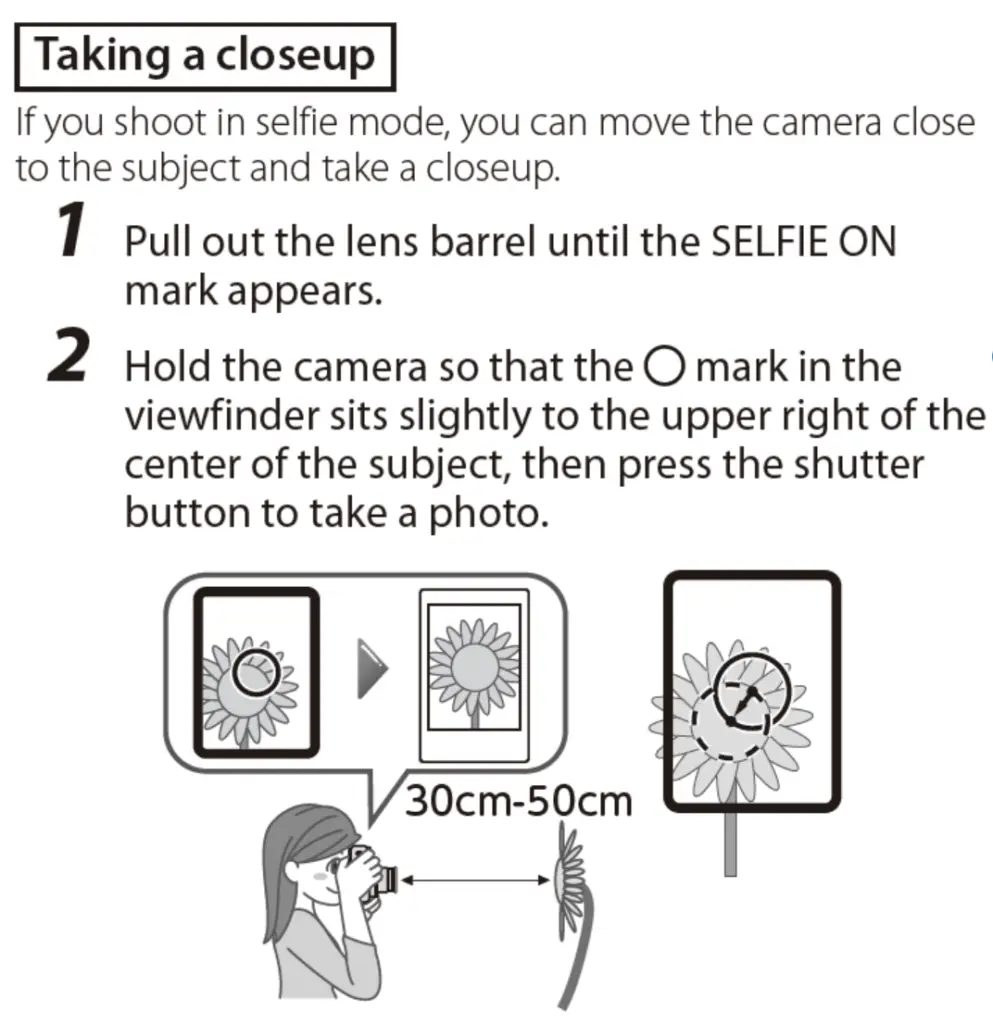 Using the selfie mode on the Instax Mini 40 as a macro mode