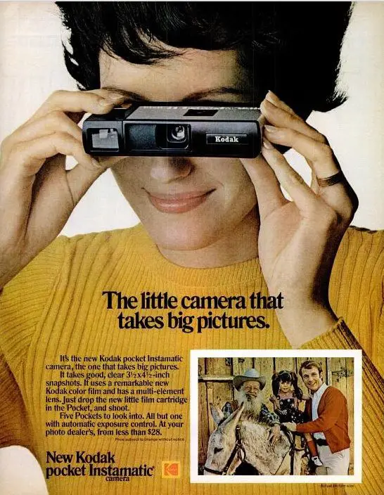 Advertisement for the Kodak 110 Instamatic camera