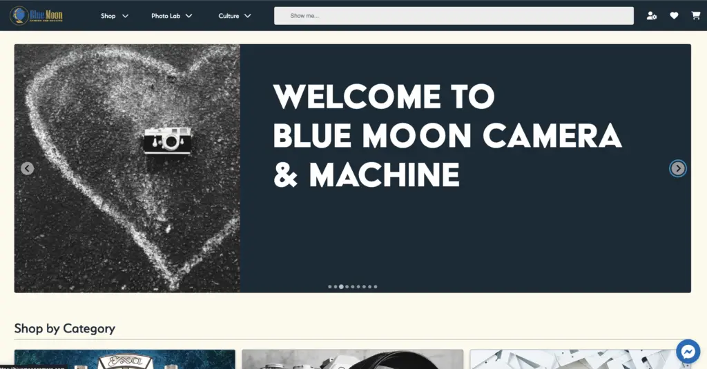 Blue Moon Camera and Machine Website