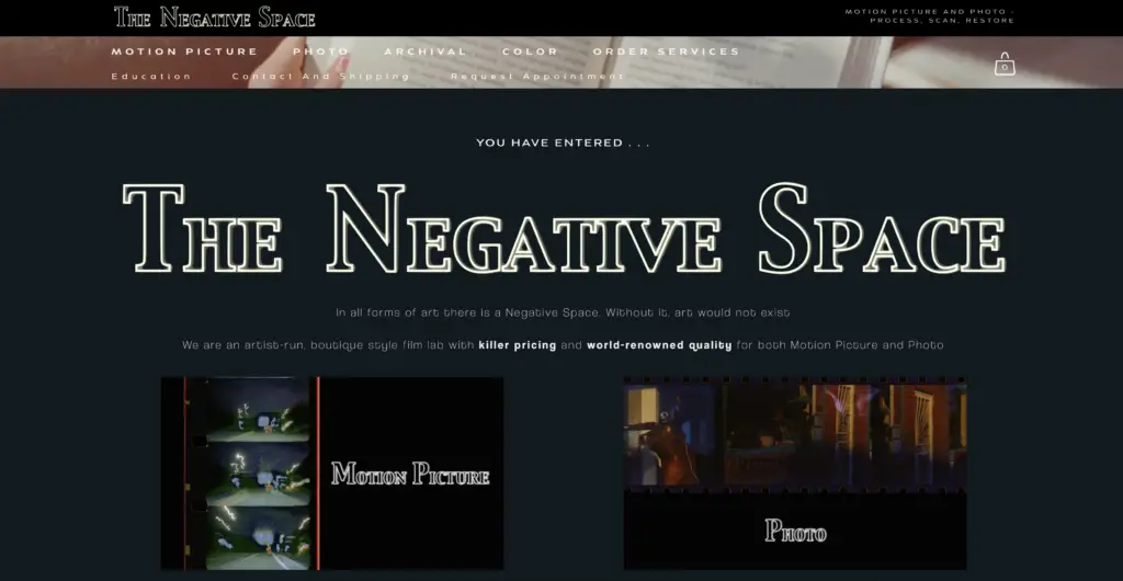 The Negative Space Website