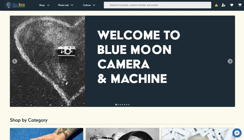Blue Moon Camera & Machine Website